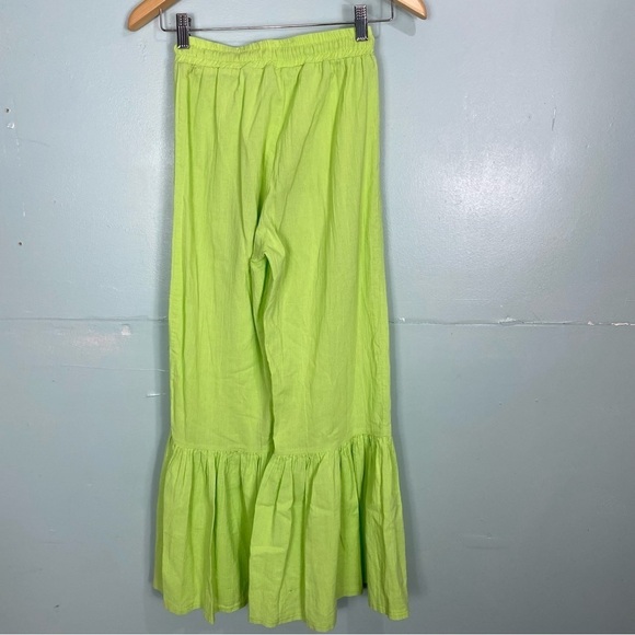 Tach Clothing Green Bell Wide Leg Flare Pants‎ Sz Small - Picture 5 of 9